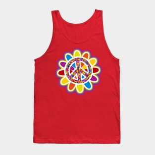 Flower Power Peace Sign Tank Top